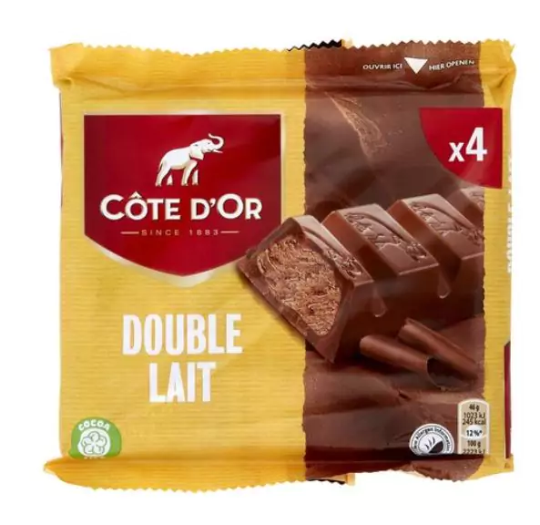 COTE D'OR Double Milk 4 x 46g