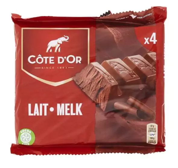 COTE D'OR lait 4 x 47g