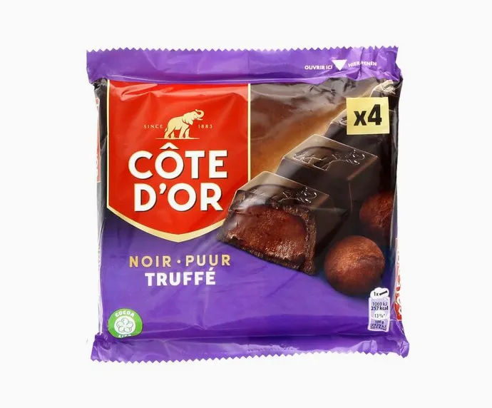 COTE D'OR noir praliné truffle 4 x 44g