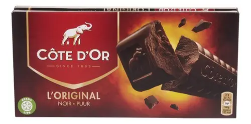 COTE D'OR tablette noir 2x200g