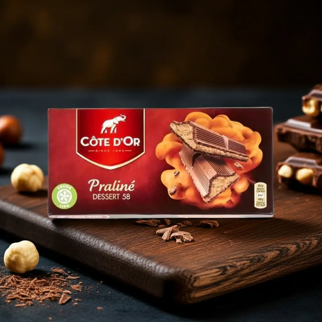 COTE D'OR Tablette praliné dessert 58 200g