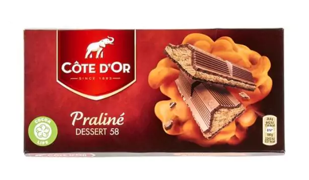 COTE D'OR Tablette praliné dessert 58 200g