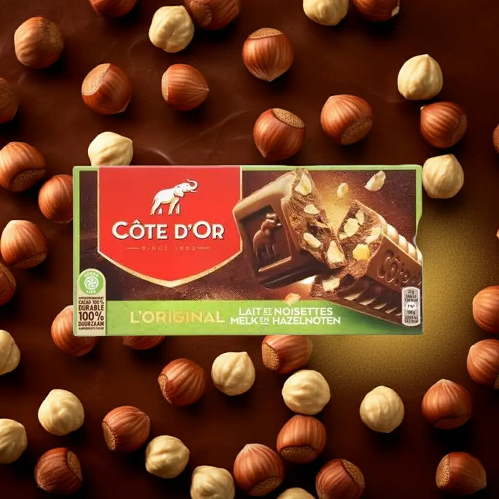 COTE D'OR tablette lait noisettes 2x200g