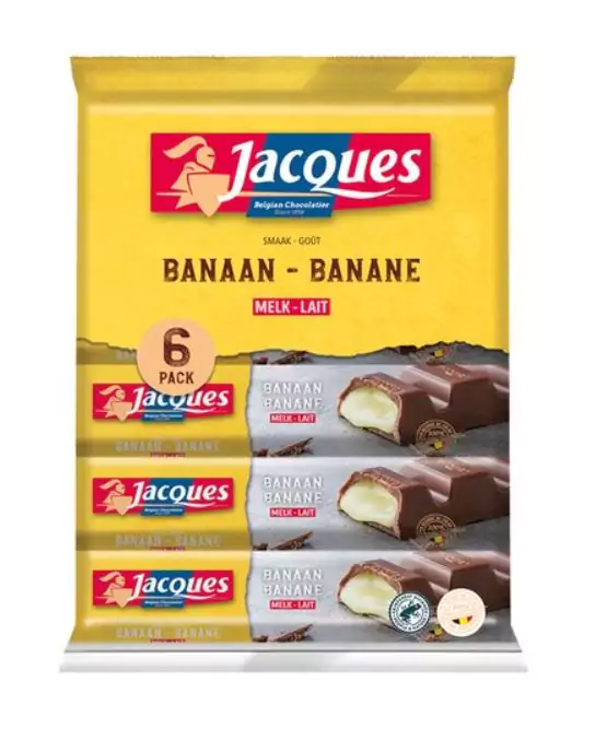 JACQUES Barres de chocolat lait banane 