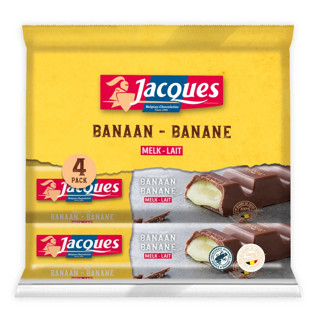 JACQUES chocolade melk banaan 6x47g