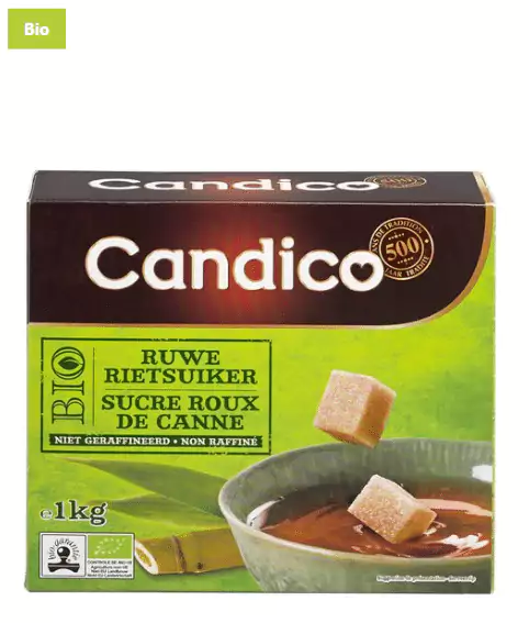 CANDICO organic brown cane sugar cubes 1 Kg