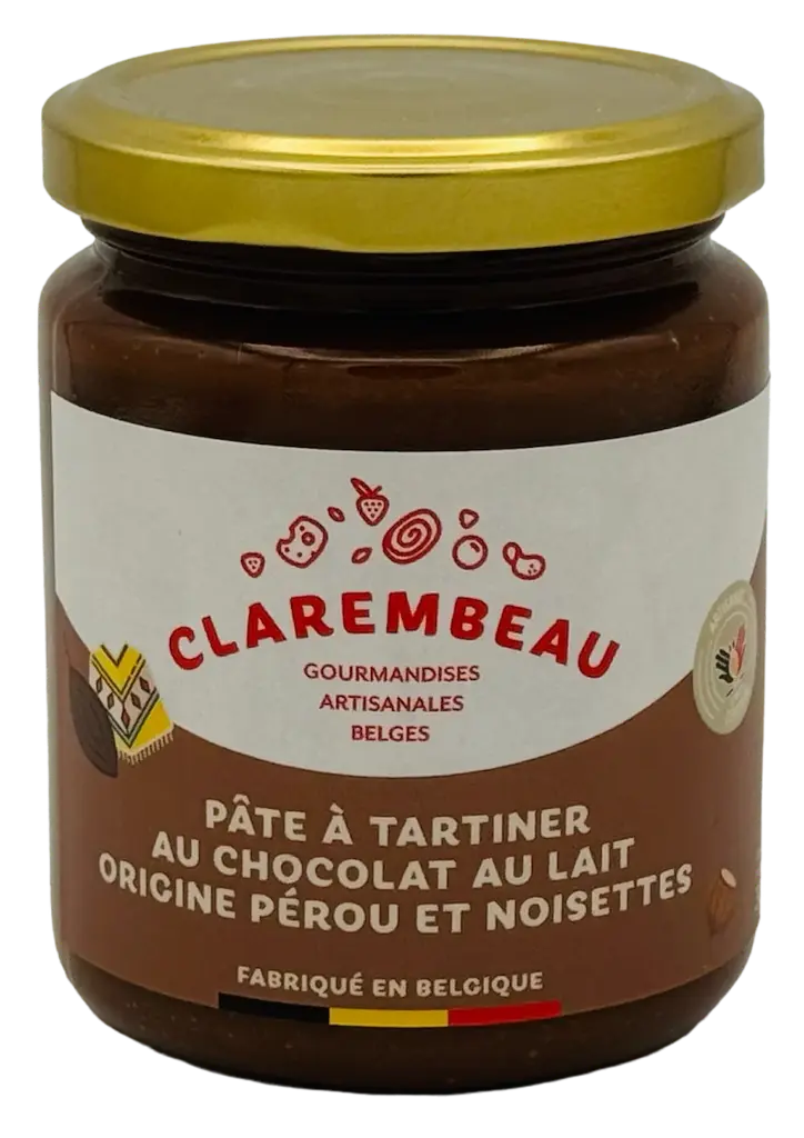 CLAREMBEAU Chocopasta Melk Hazelnoot 350g