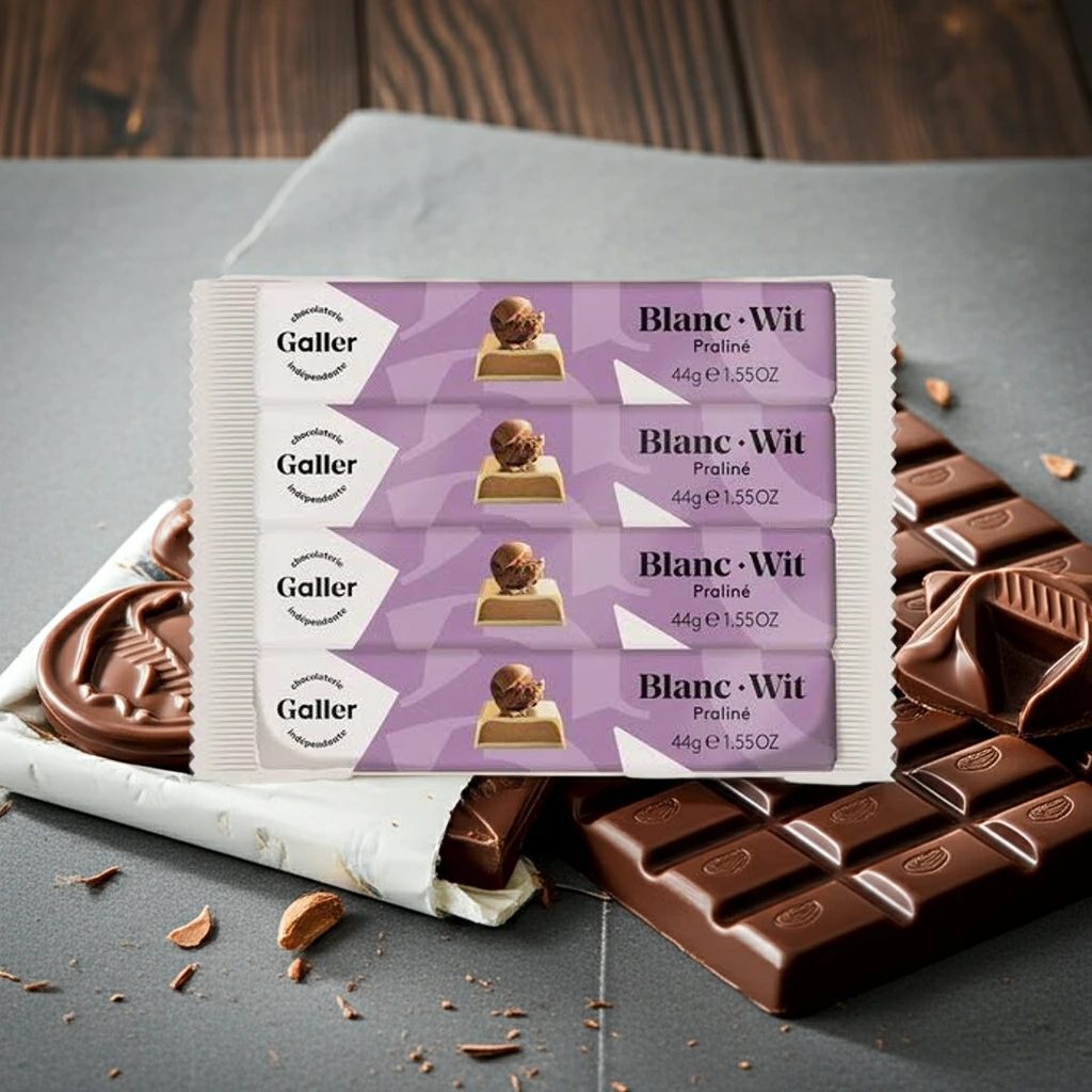 GALLER barres white praliné 3x70g