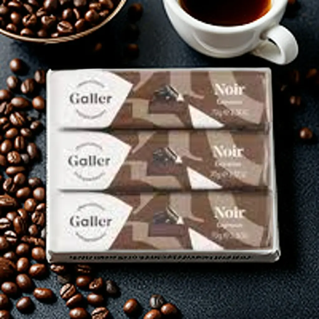 GALLER barres Noir espresso 210g