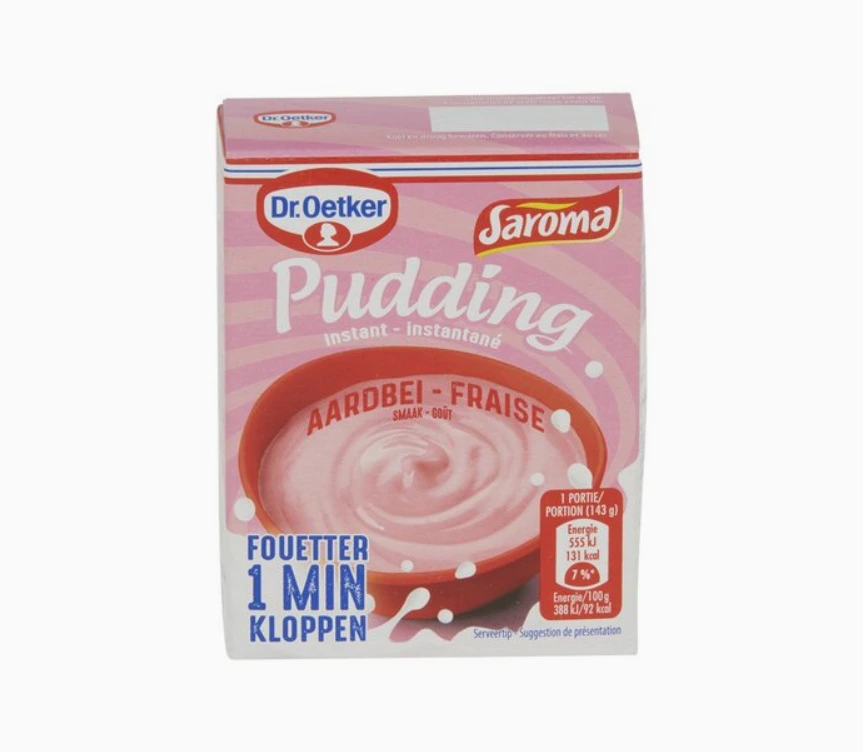 DR.OETKER SAROMA Pudding aardbei 74g