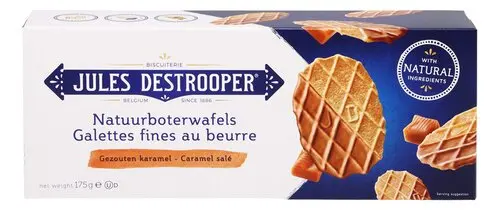 JULES DESTROOPER Natuurboterwafels Gezouten Karamel 175g