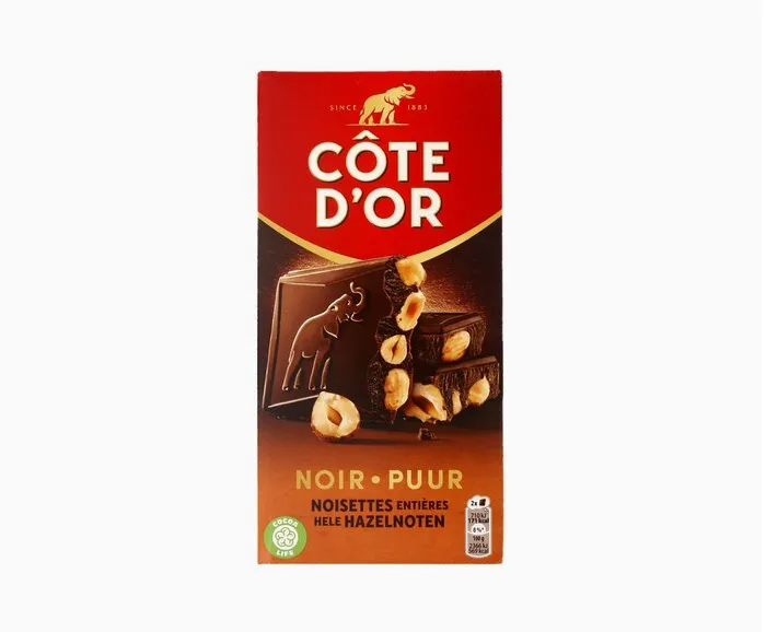 COTE D'OR Bloc Noir Noisettes 180g