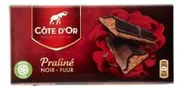 COTE D'OR Tablette Praliné Noir 200g