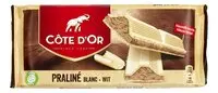 COTE D'OR Tablette Praliné blanc 200g