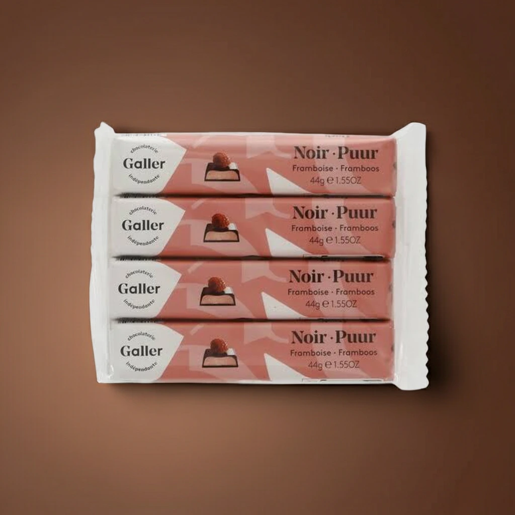 GALLER Barres Noir Framboises 4x44g