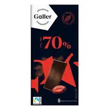 GALLER Tablette Chocolat noir 70% 80g