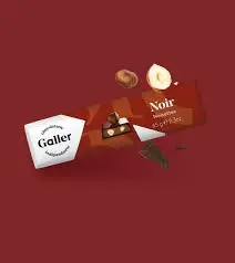 GALLER Bâton Noir Noisettes 65g