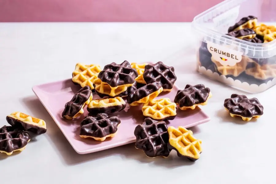 CRUMBEL Mini wafel chocolade 250g