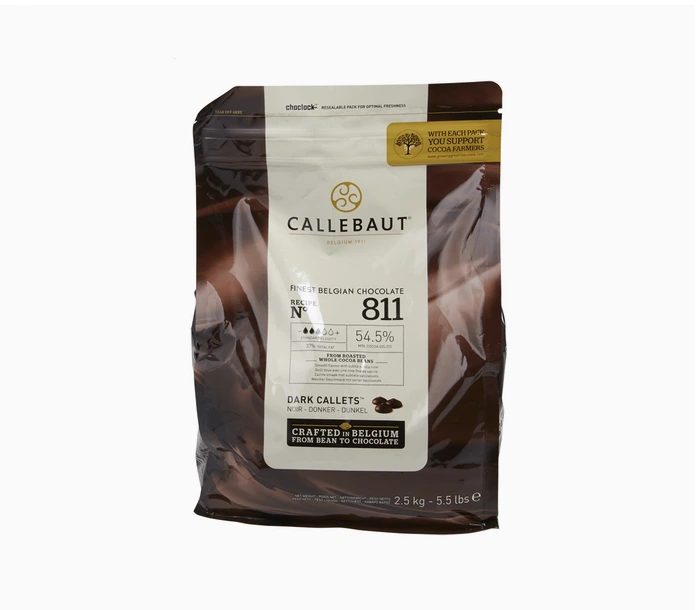 CALLEBAUT Callets Puur 54,5% cacao 2,5kg