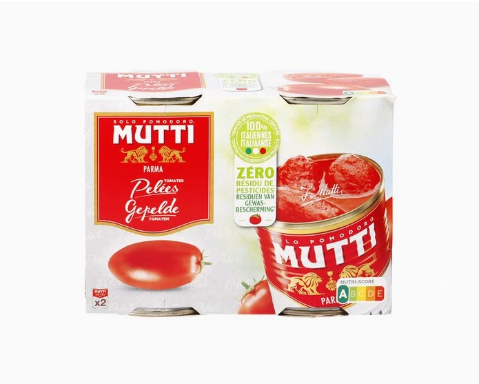 MUTTI - Tomates Pelées Zéro Pesticides résiduels 2x400g