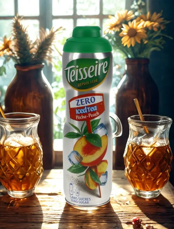 TEISSEIRE Zero sirop Iced Tea pêche 60cl