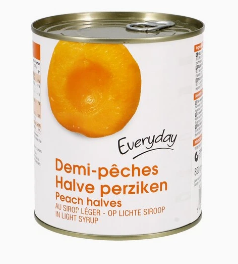 EVERYDAY demi-pêche sirop 820g