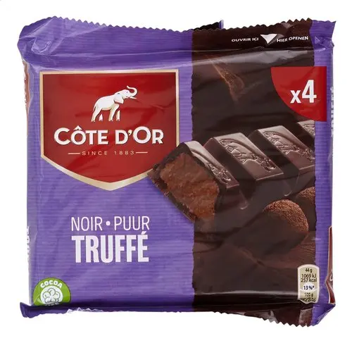 COTE D'OR noir praliné truffle 4 x 44g