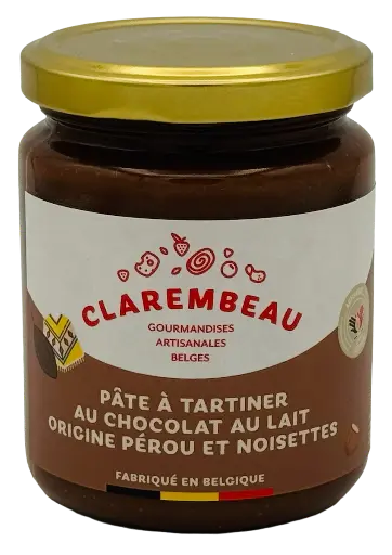 CLAREMBEAU Pâte à tartiner Chocolat Lait Noisettes 350g