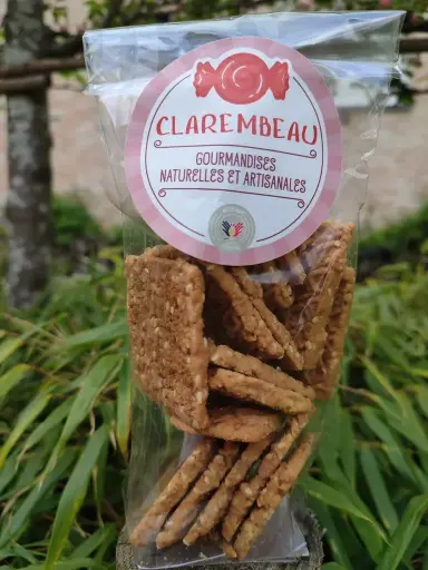 CLAREMBEAU Biscuits miel et sésame grillé 80g