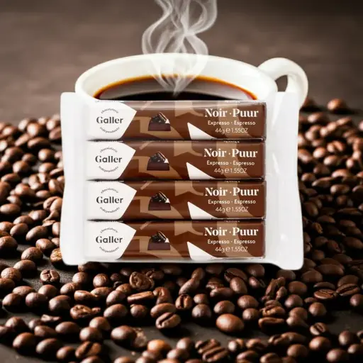 GALLER barres Noir espresso 4x44g