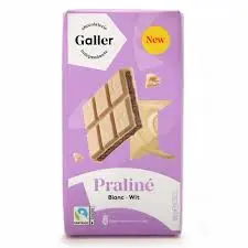 GALLER Tablet Praliné Wit 180g