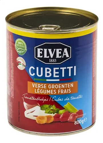 ELVEA – Cubetti Tomatoes and Vegetable Pieces 800g